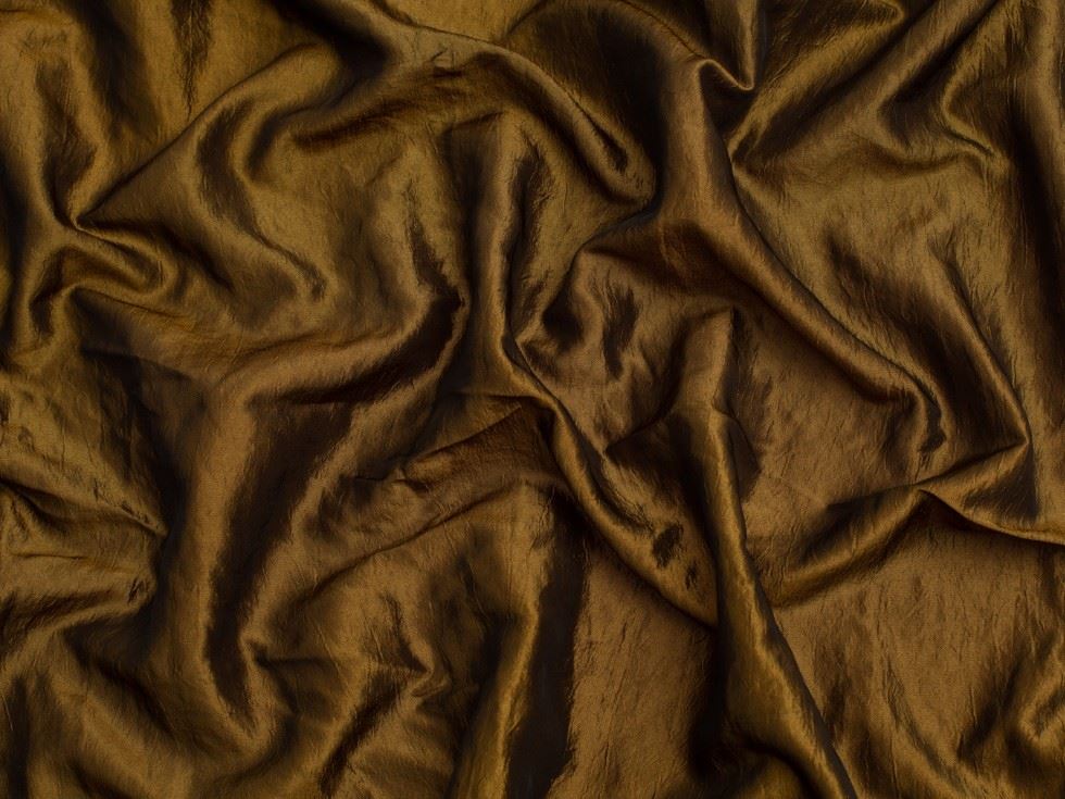 Minerva Core Range Crushed Taffeta Fabric Gold
 