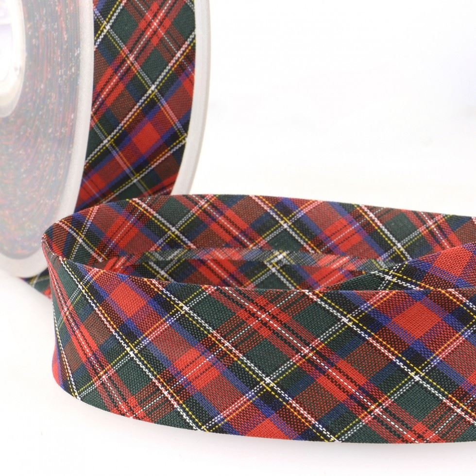 Stephanoise Tartan Bias Binding Tape Multicoloured
