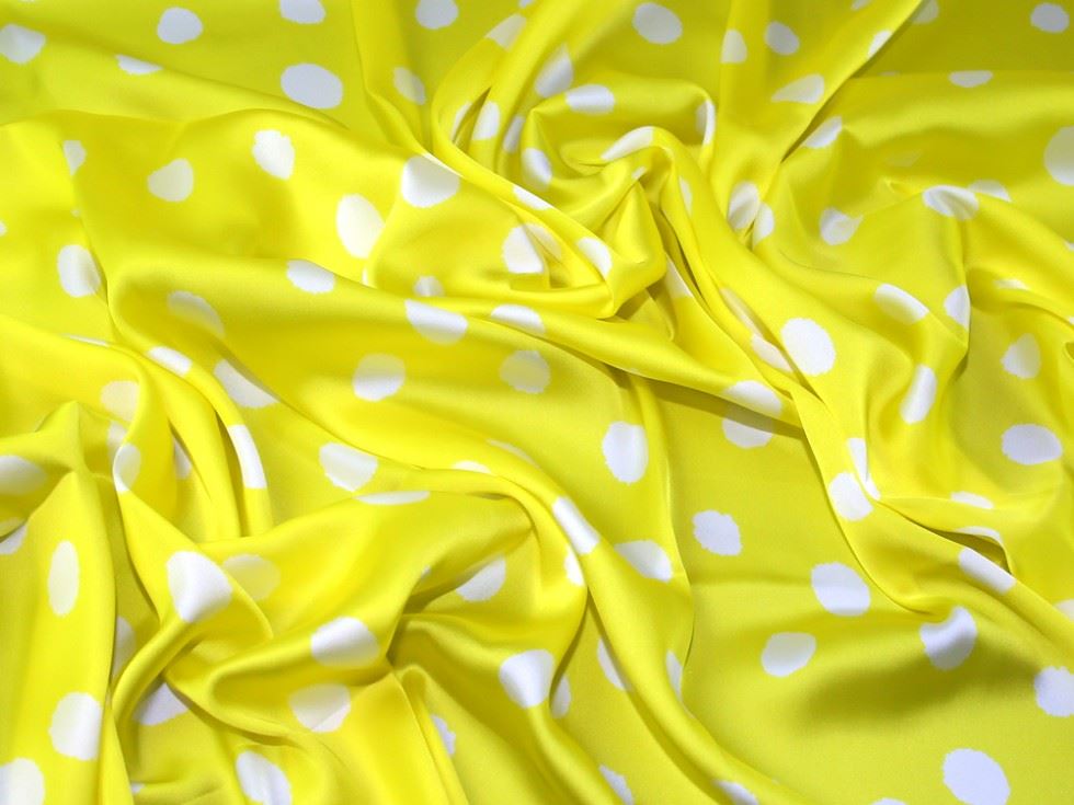 John Kaldor Cassandra Charmeuse Silky Satin Fabric Yellow
 