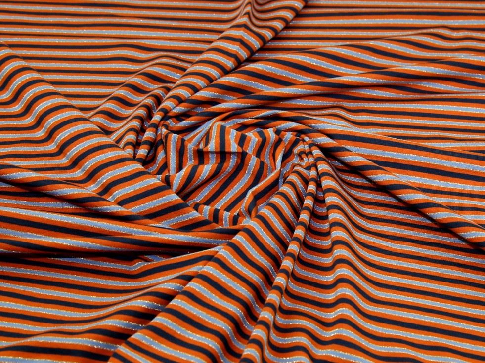 John Louden Ginger Multi Lurex Cotton Jersey Stretch Knit Fabric