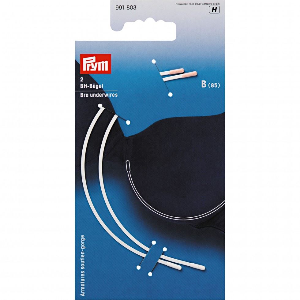 Minerva Bra Underwires White Steel/Nylon Prym 991803