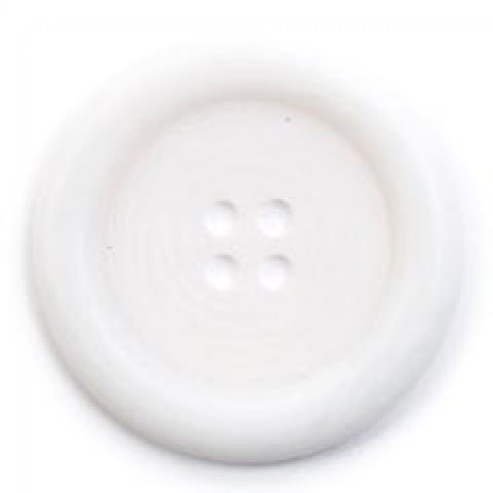 Crendon Round Chunky Coat Buttons (Value Pack) White
 