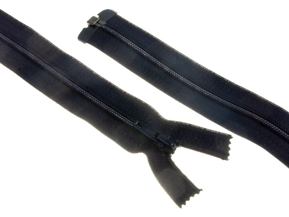 Nylon Open End Coat Zips Navy Blue
 