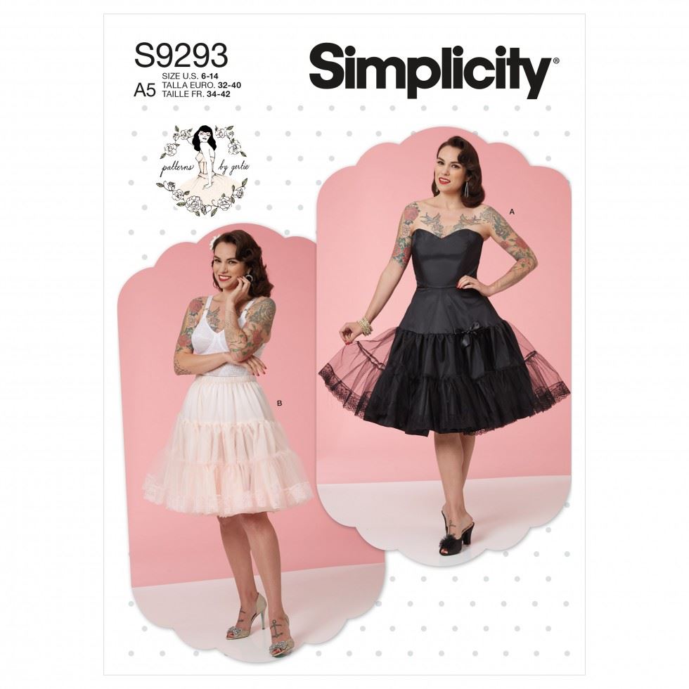 Simplicity Slip And Petticoat Sewing Pattern S9293 (6-14) Size 6-14 - Image 2