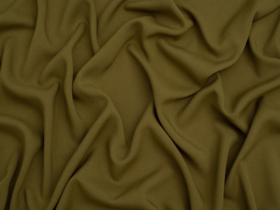 Minerva Core Range Olive Viscose Challis Fabric