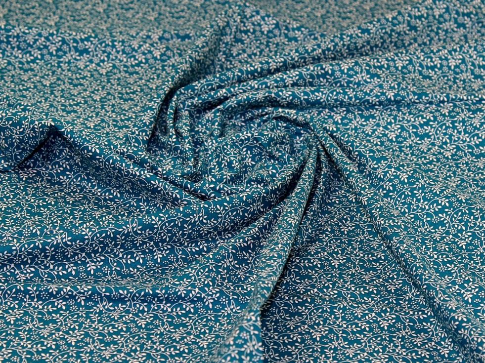 John Louden Teal 100% Cotton Fabric