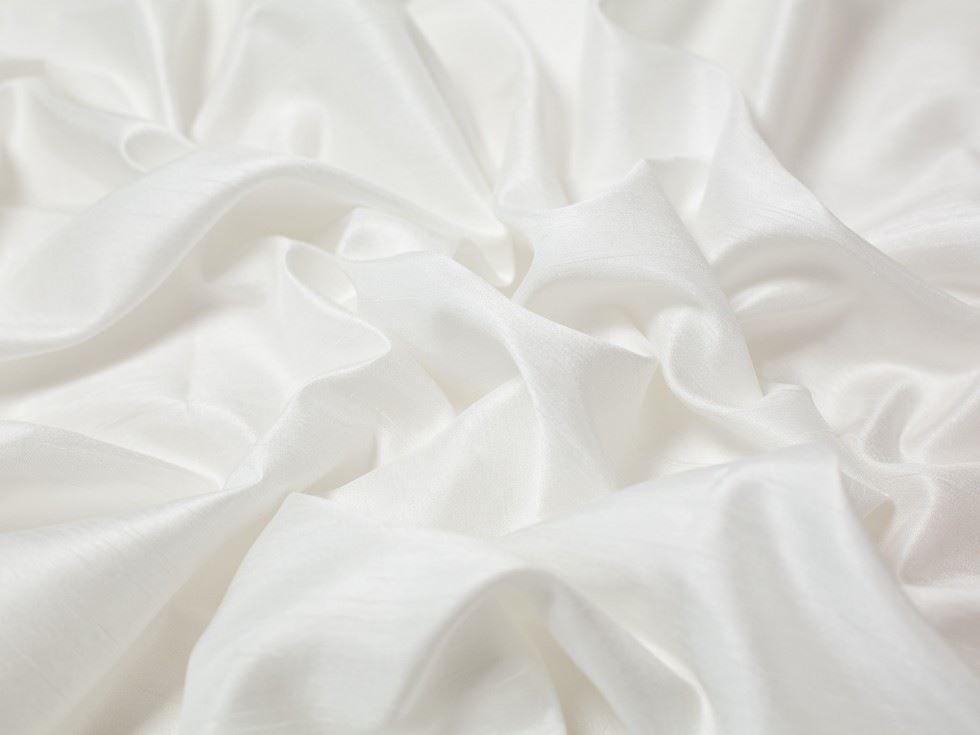 Satin Back Dupion Fabric White
 