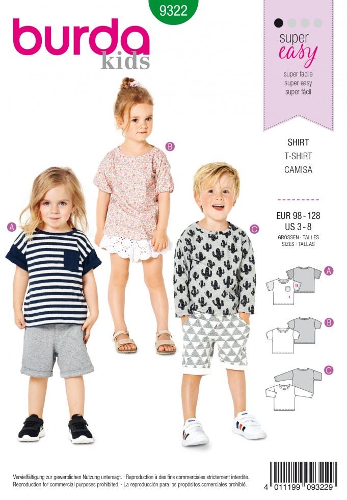 Burda Paper Sewing Pattern 9322
 