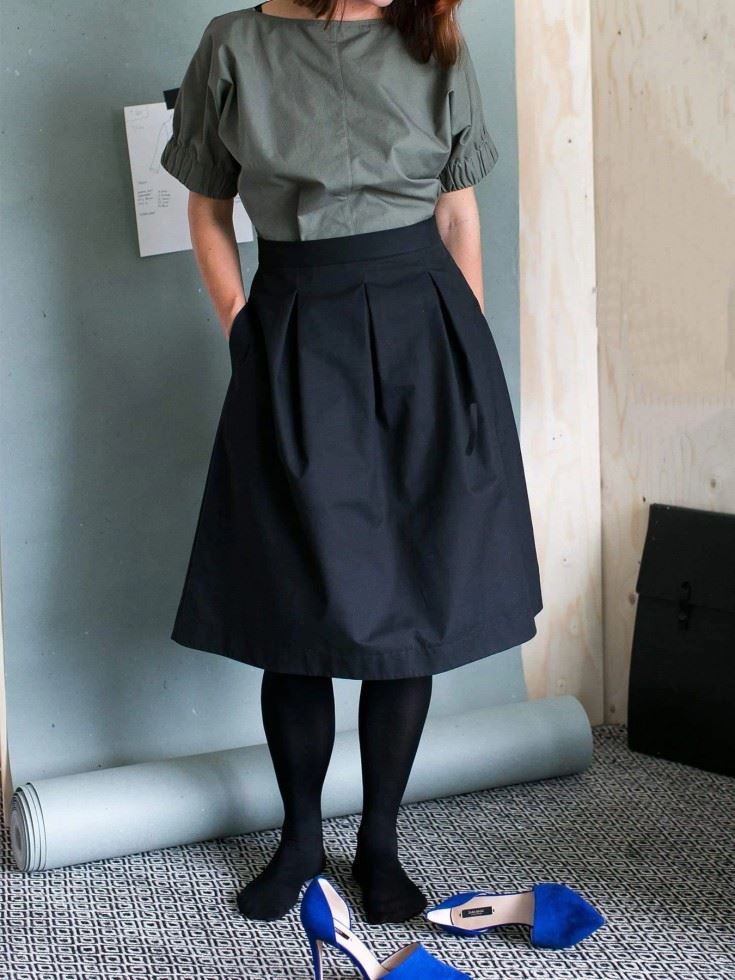 The Assembly Line Paper Sewing Pattern Three Pleat Skirt