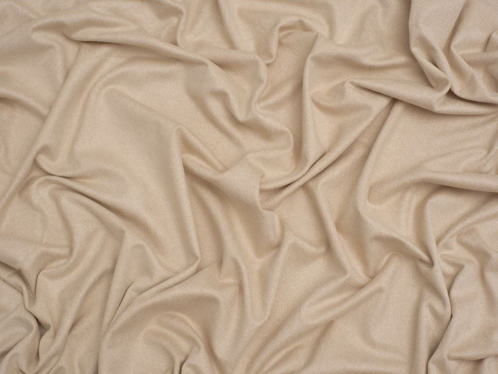 Minerva Core Range Beige Suede Stretch Knit Fabric