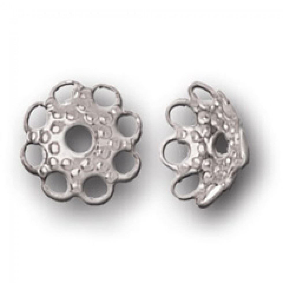 Trimits Silver Filigree Cap Findings (Value Pack Of 3)