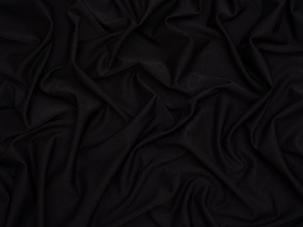 Minerva Core Range Recycled Polyester ITY Silky Stretch Knit Fabric Black
 
