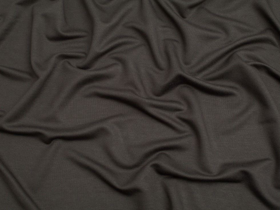 EcoVero Viscose Loop Back Jersey Stretch Knit Fabric Dark Grey
 