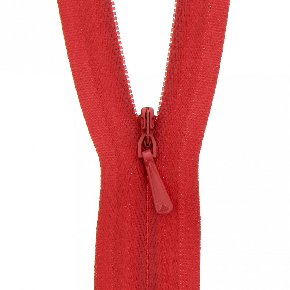 Milward Red Concealed Invisible Closed End Zips