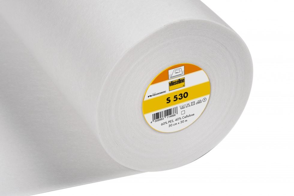 Vilene Vlieseline Firm Iron On Pelmet Interfacing White
 