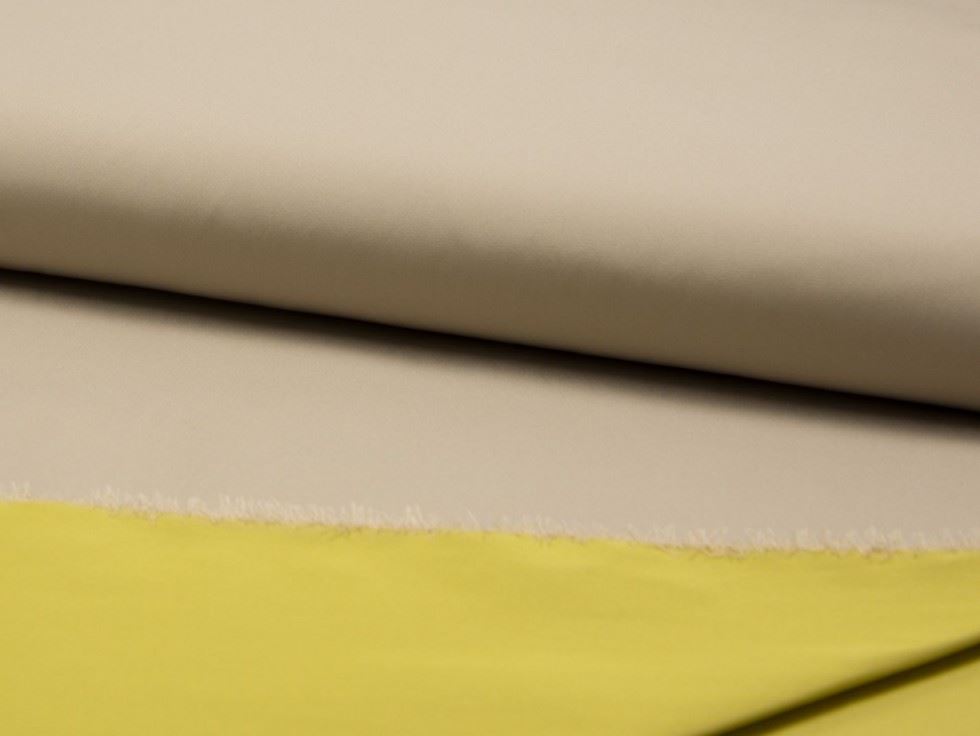 Ochre & Sand Deadstock Reversible Memory Raincoat Coating Fabric