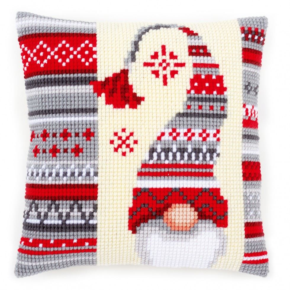 Vervaco Cross Stitch Kit Cushion Christmas Elf 2
 