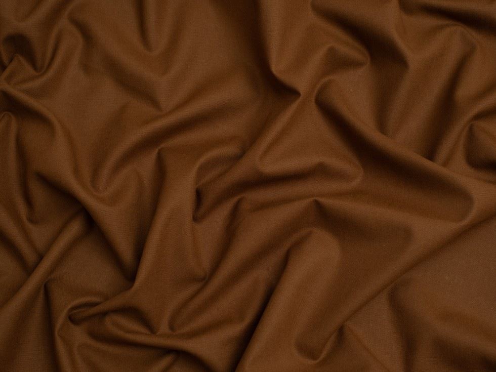Minerva Core Range Baby Soft Cotton Poplin Fabric Brown
 