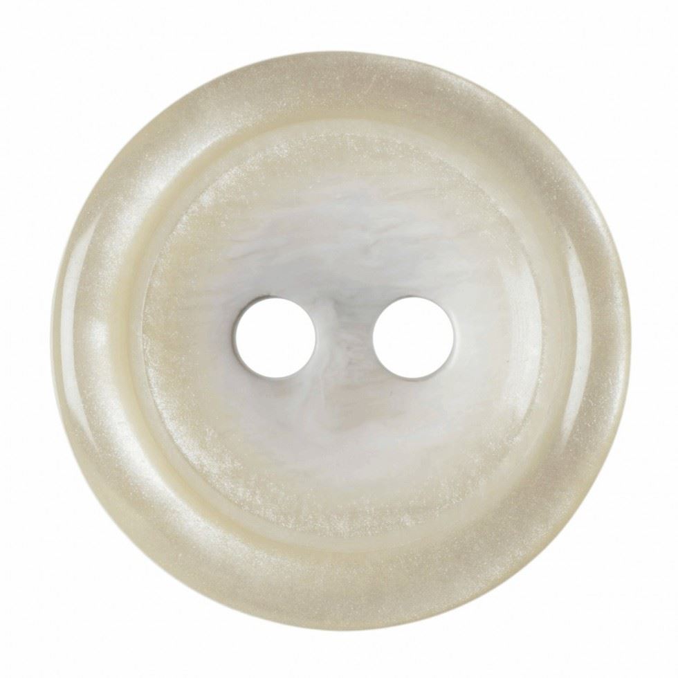 Hemline Cream Round Plastic Buttons