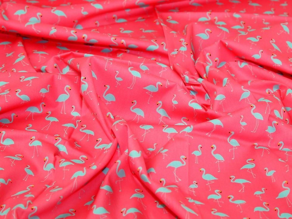 Rose and Hubble 100% Cotton Poplin Fabric Flo Pink
 