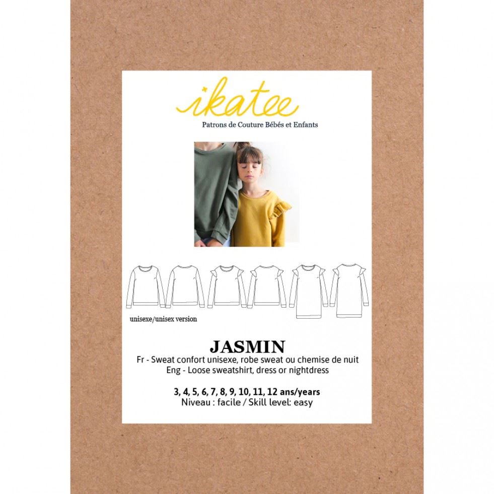 Ikatee Sewing Pattern Kids Jasmin Sweatshirt & Dress