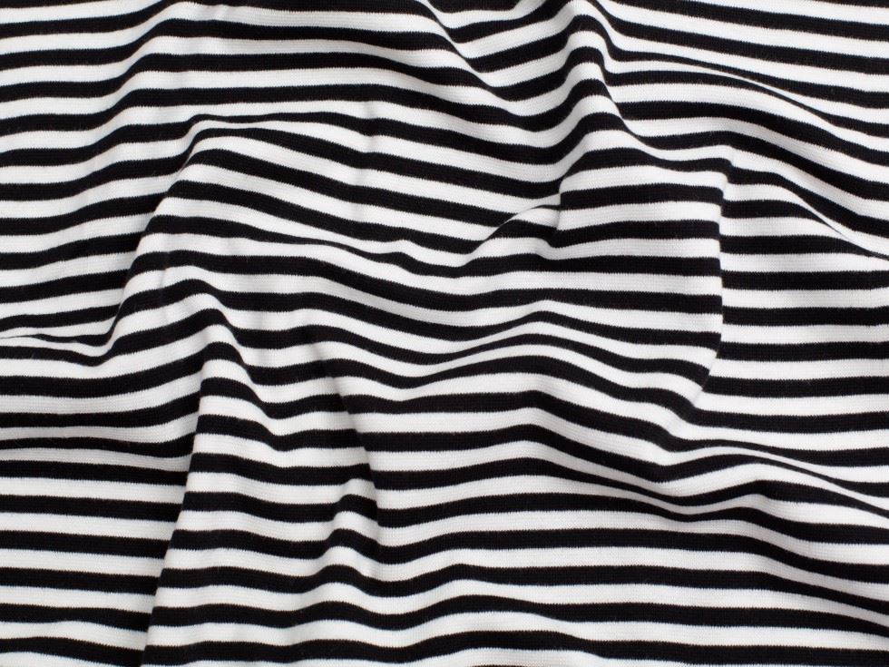 Tubular Ribbing Stretch Knit Fabric Black