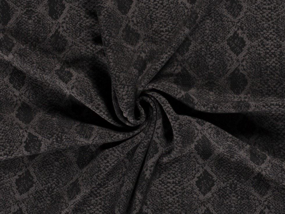 Grey Jacquard Textured Stretch Knit Fabric