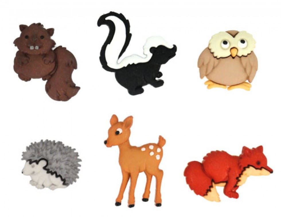 Dress It Up Forest Babies Buttons