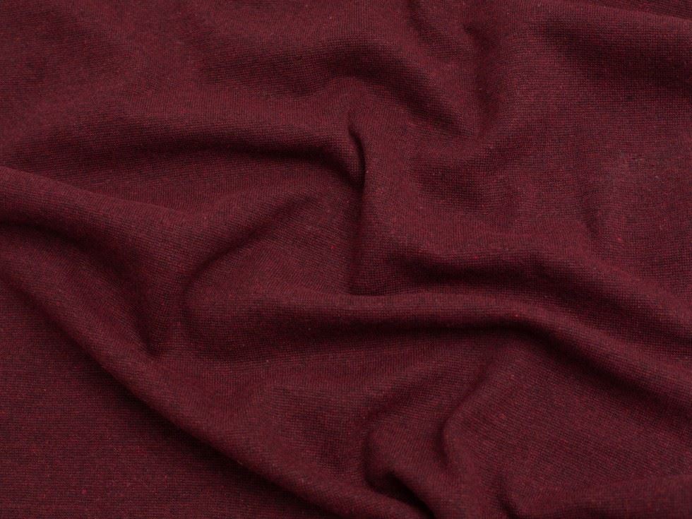 Minerva Core Range Bordeaux Recycled Tubular Ribbing Stretch Knit Fabric