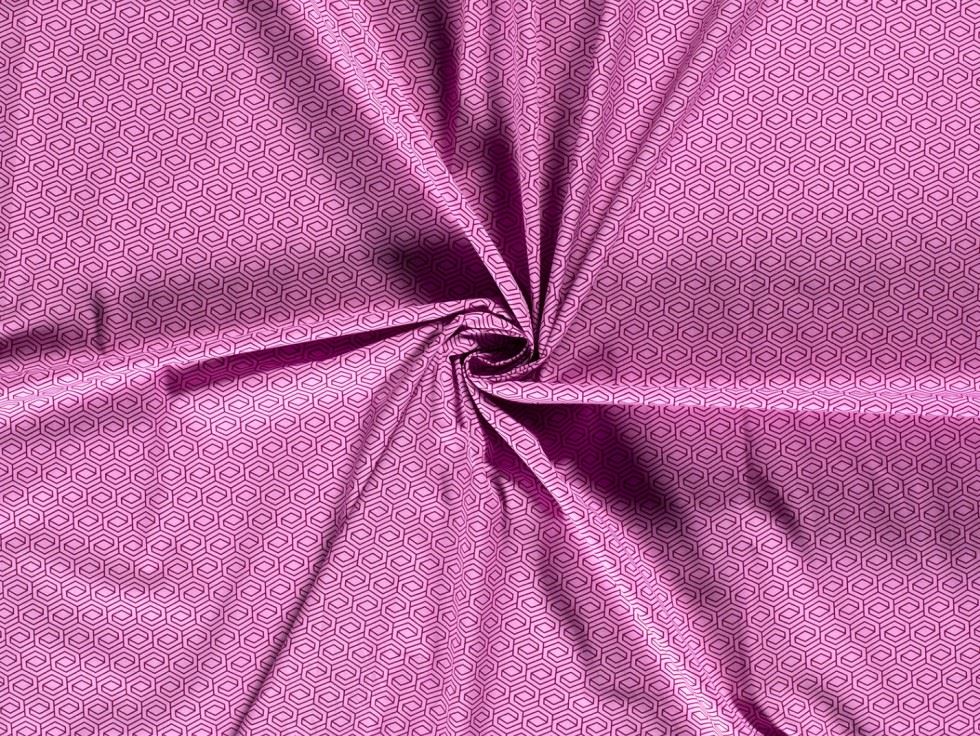 100% Cotton Poplin Fabric Bright Pink
