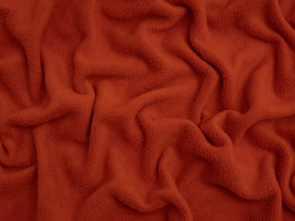 Minerva Core Range Terracotta Polar Fleece Fabric