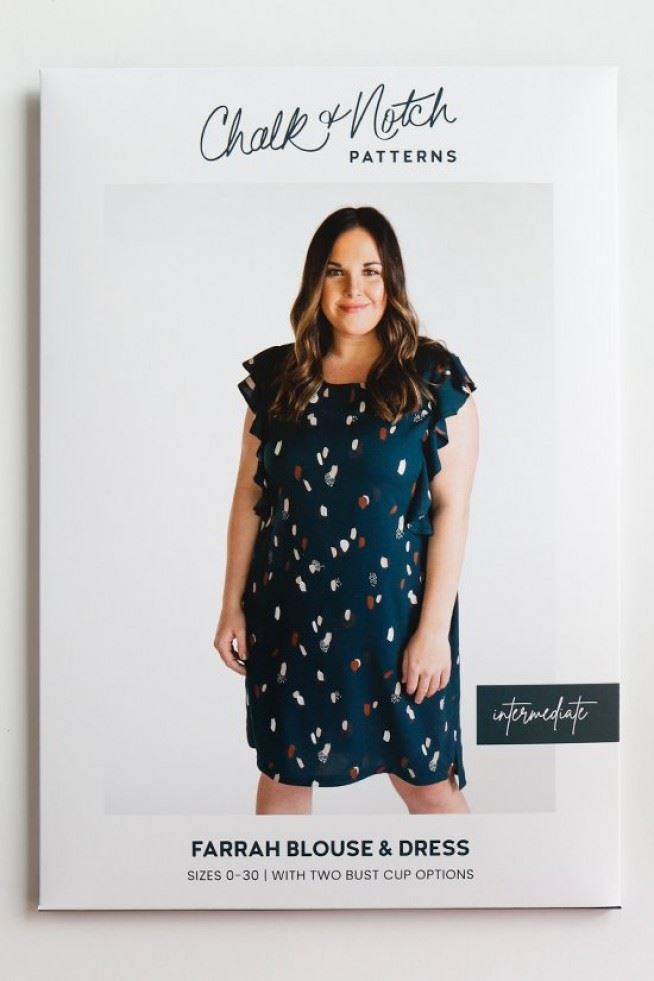 Chalk and Notch Paper Sewing Pattern Farrah Blouse & Dress
 
