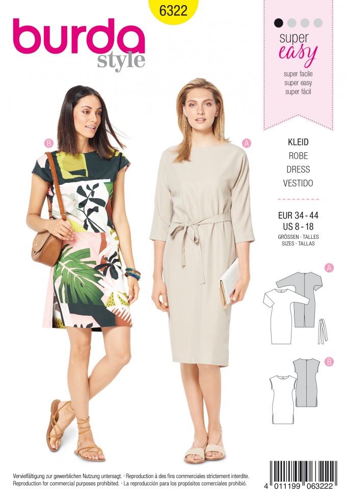 Burda Paper Sewing Pattern 6322
 