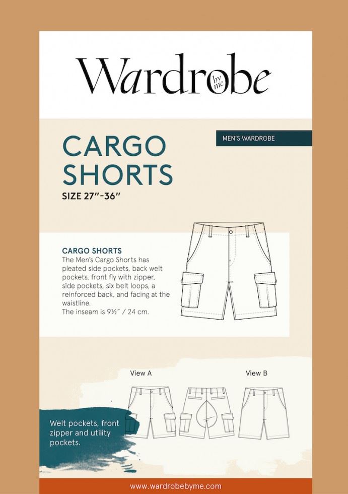 Wardrobe By Me Paper Sewing Pattern Cargo Shorts