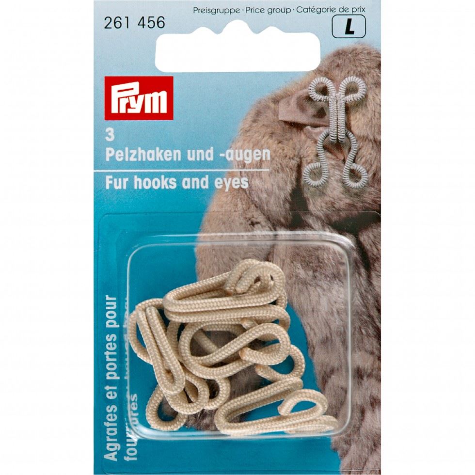 Prym Beige Fur Coat Hooks