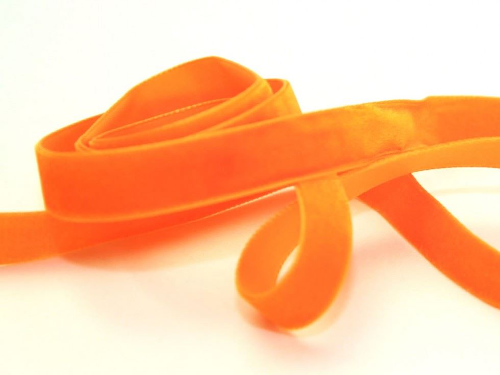 Berisfords 9445 Orange Velvet Ribbon Mini Roll