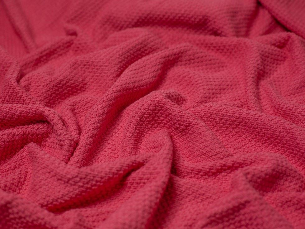 Textured Cotton Towelling Fabric Pink