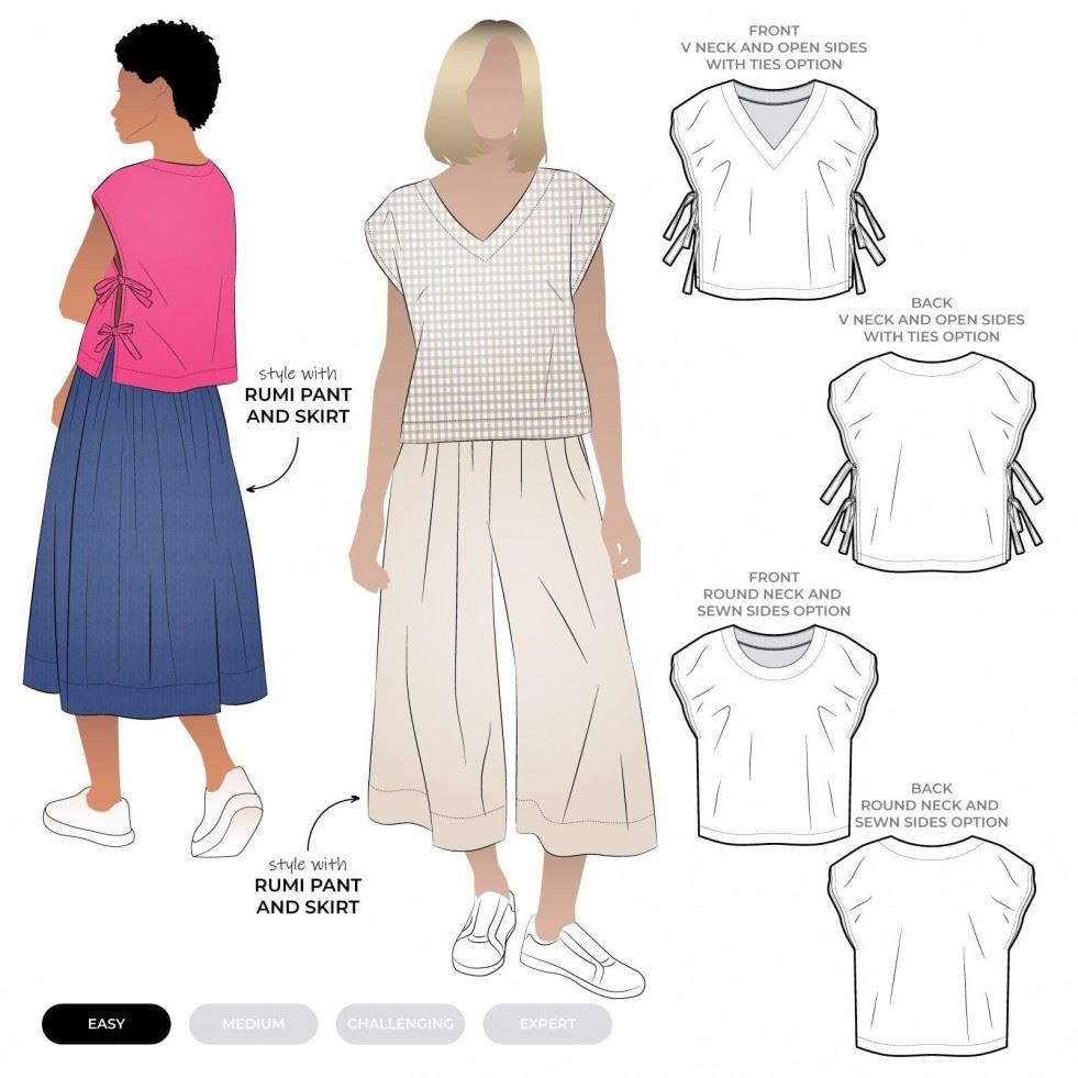 Style Arc Sewing Pattern Rumi Top