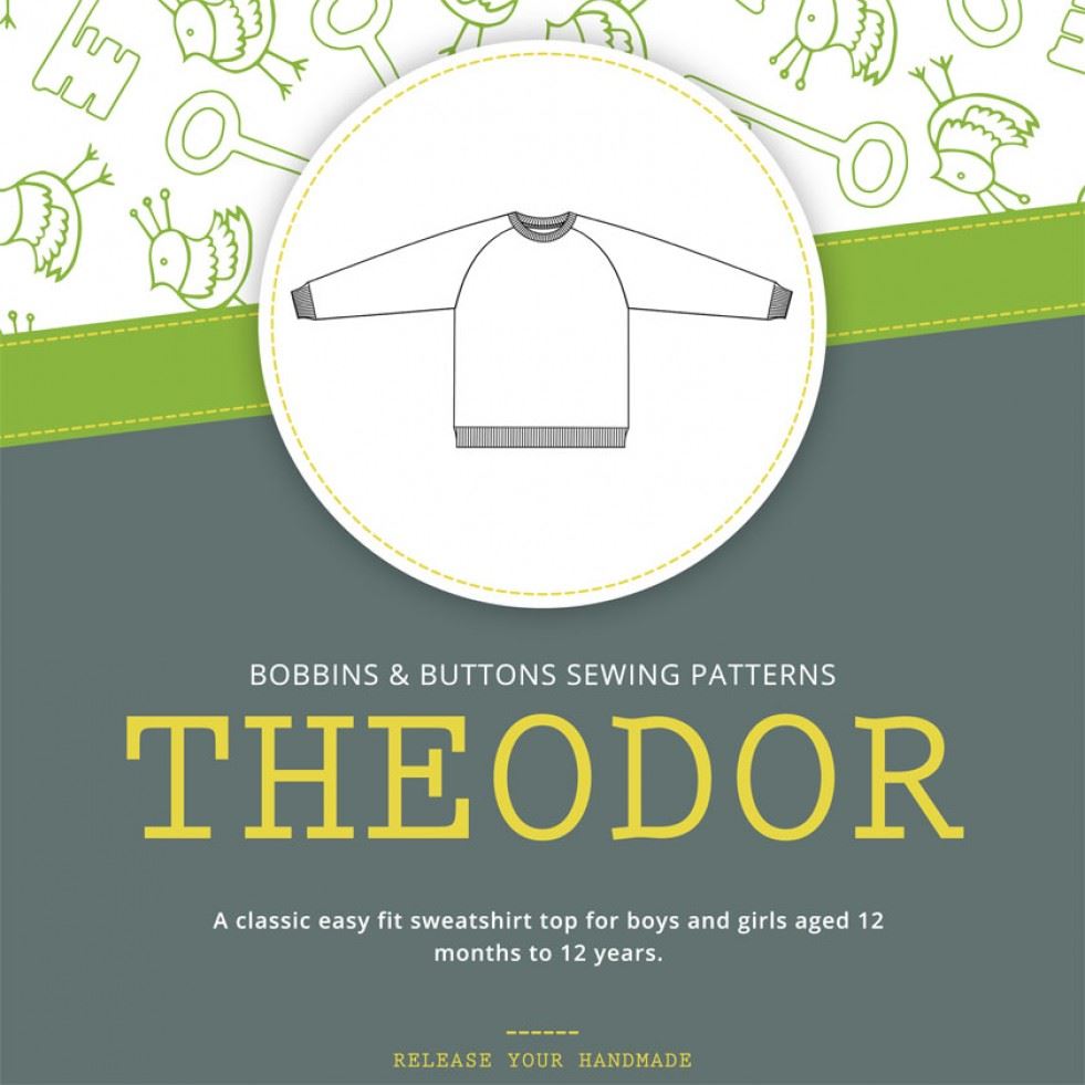 Bobbins and Buttons Paper Sewing Pattern Theodor Sweatshirt
 