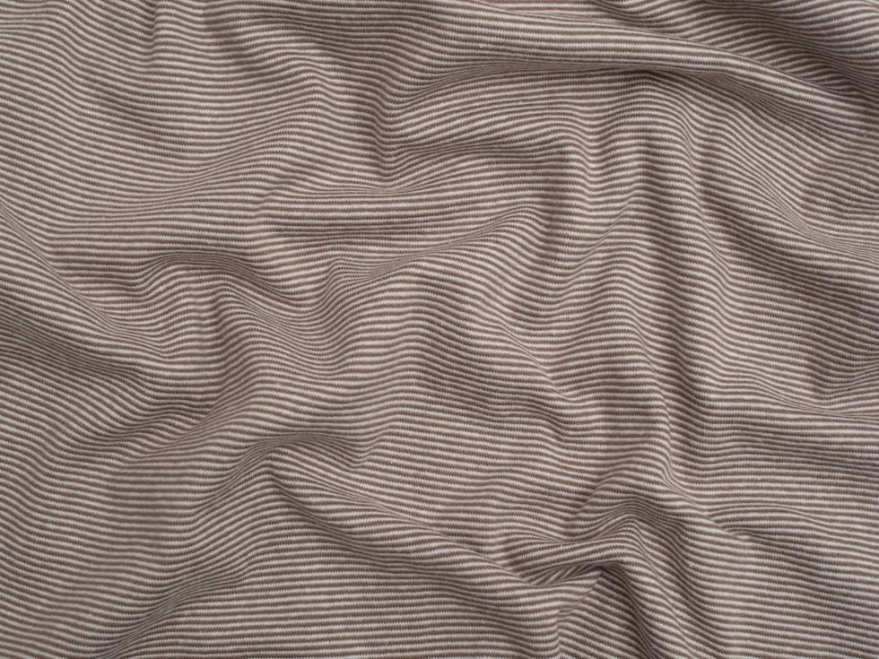 Minerva Core Range Baby Soft Yarn Dyed Tubular Ribbing Stretch Knit Fabric Taupe
 