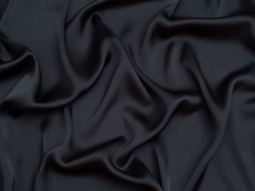 Minerva Core Range Charmeuse Silky Satin Fabric Pewter Grey
 