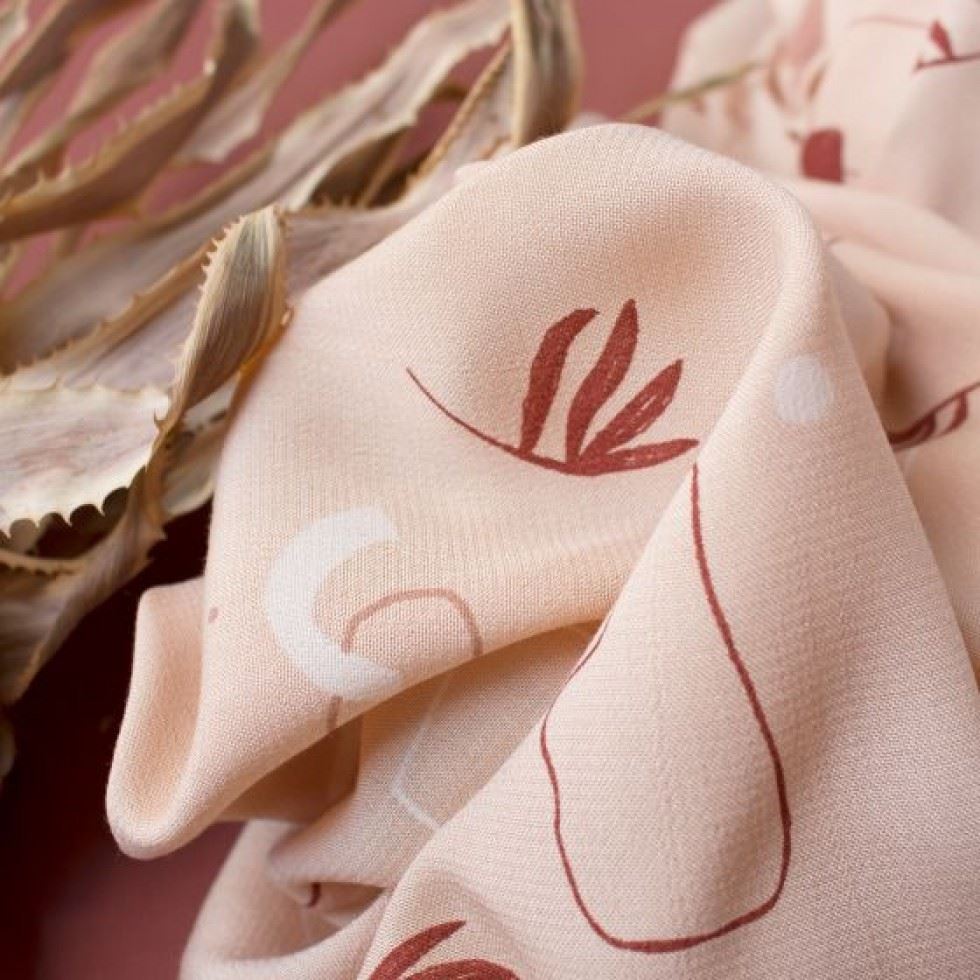 Atelier Brunette Sandstorm Viscose Crepe Fabric Blush
 