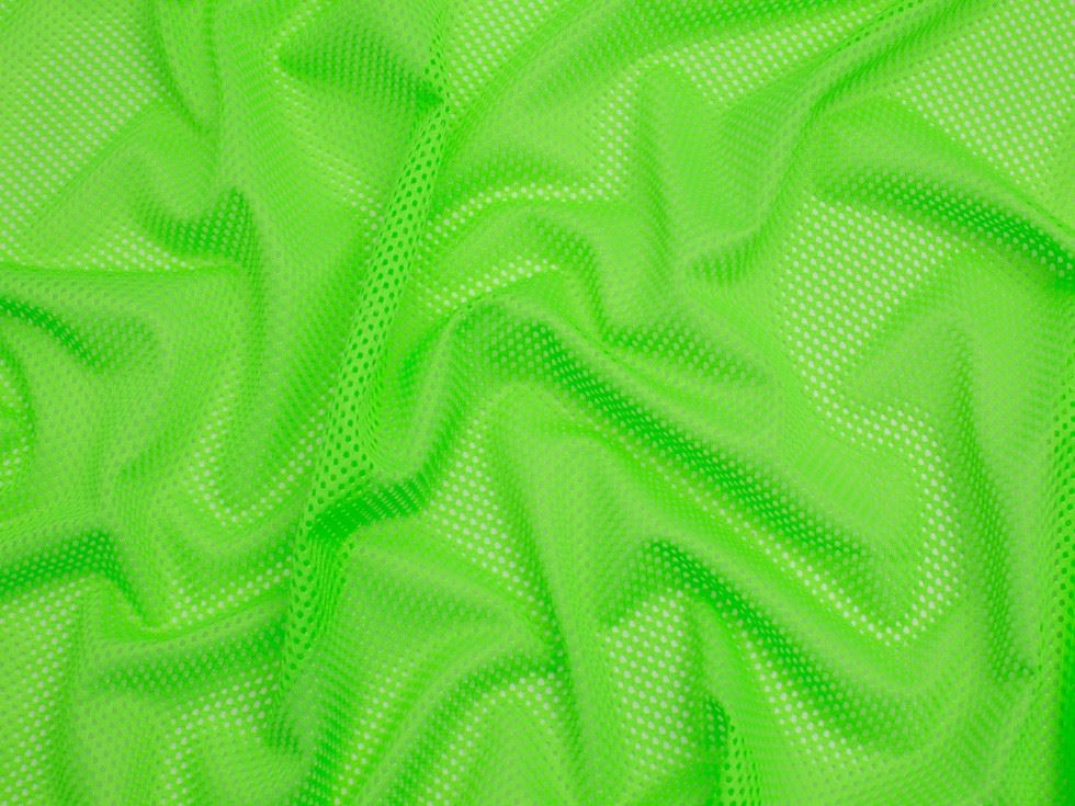 Minerva Core Range Airtex Mesh Stretch Knit Fabric Neon Green
 