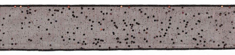 Berisfords Random Glitter Ribbon 25 Dark Brown
 