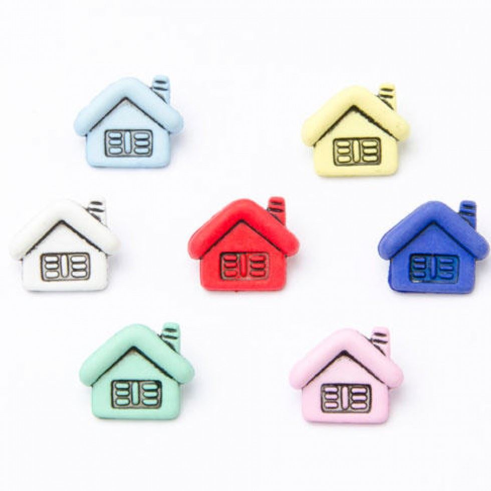 Houses Buttons (Value Pack) Assorted Colours
 