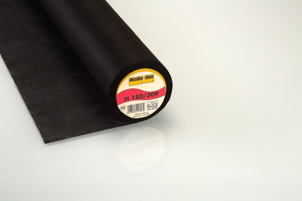 Vilene Vlieseline H180 Light Easy Fuse Soft Interfacing Black
 