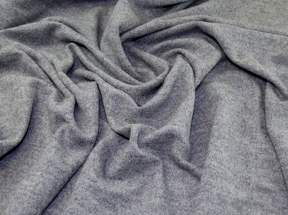Grey Deadstock Wool Blend Coating Fabric