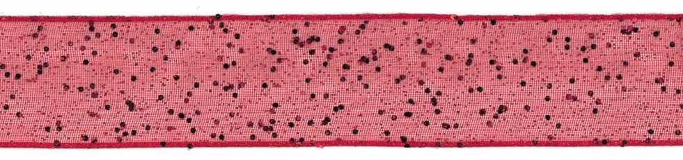 Berisfords 15 Red Random Glitter Ribbon