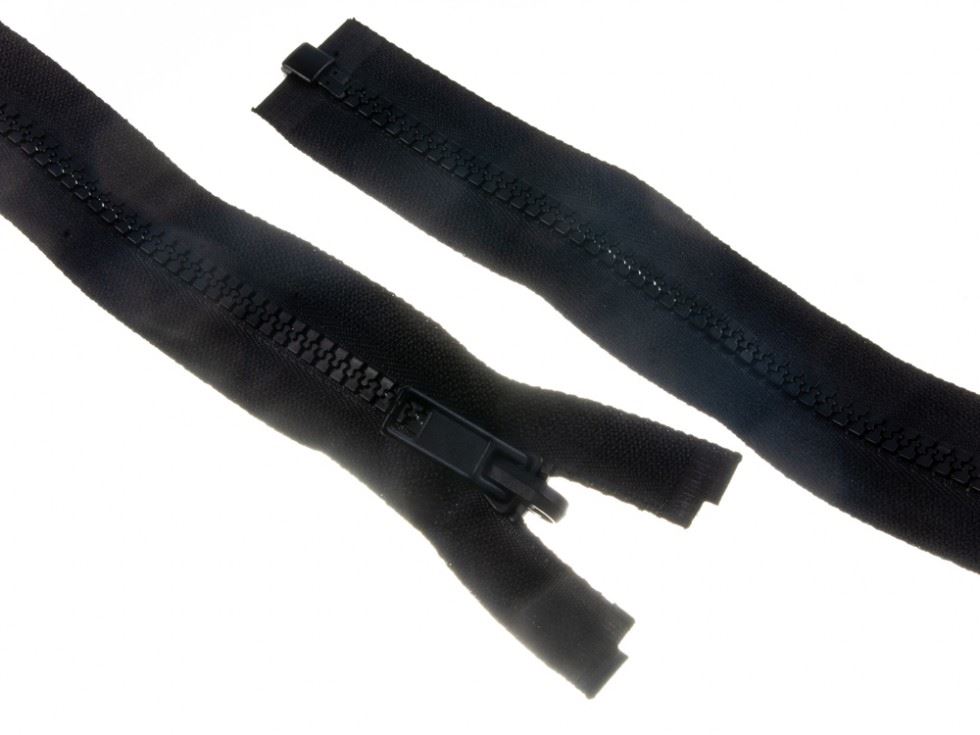 Reversible Chunky Open End Zips Black
 