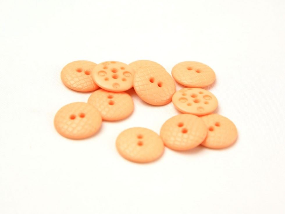 Dill Peach Snakeskin Texture Buttons (Value Pack)